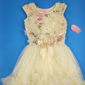 Popatu Girls Dress Kids Baby Superior Quality Polyester Spandex Mesh 4/4T
